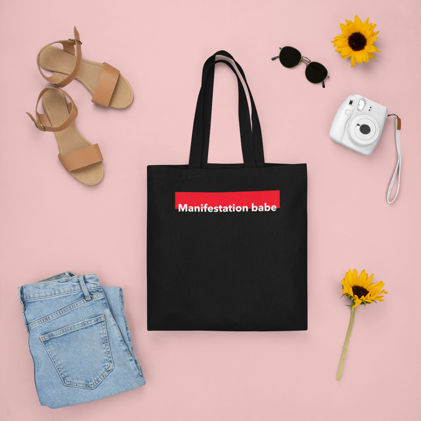 Typography tote bags