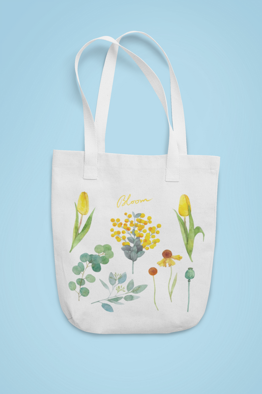 Yellow flowers tote bag